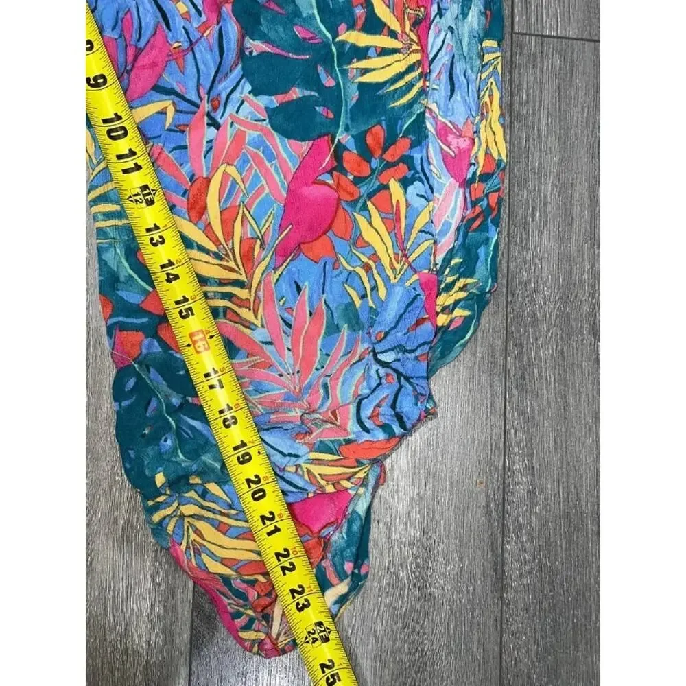 Kona Sol Women’s Multi Color Tropical beach Print Pants Large A005630 - Picture 6 of 8